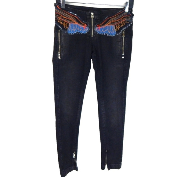 Miss Sixty Low Rise Y2K Embroidered Skinny Jeans - Picture 1 of 5